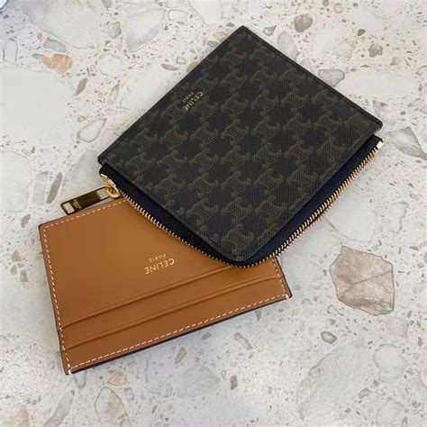 celine card holder blue|Celine coin and card pouch.